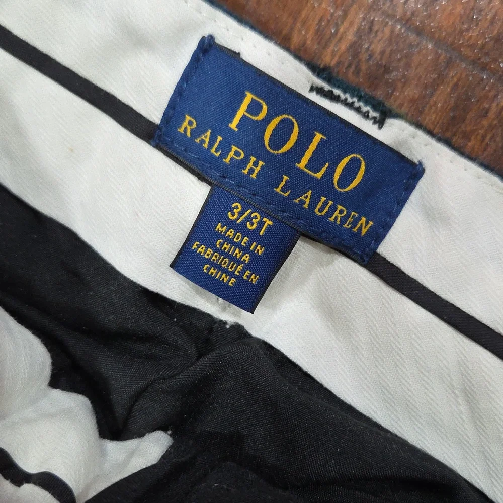 Polo by Ralph Lauren Green Blue Plaid Wool Pants Size 3T